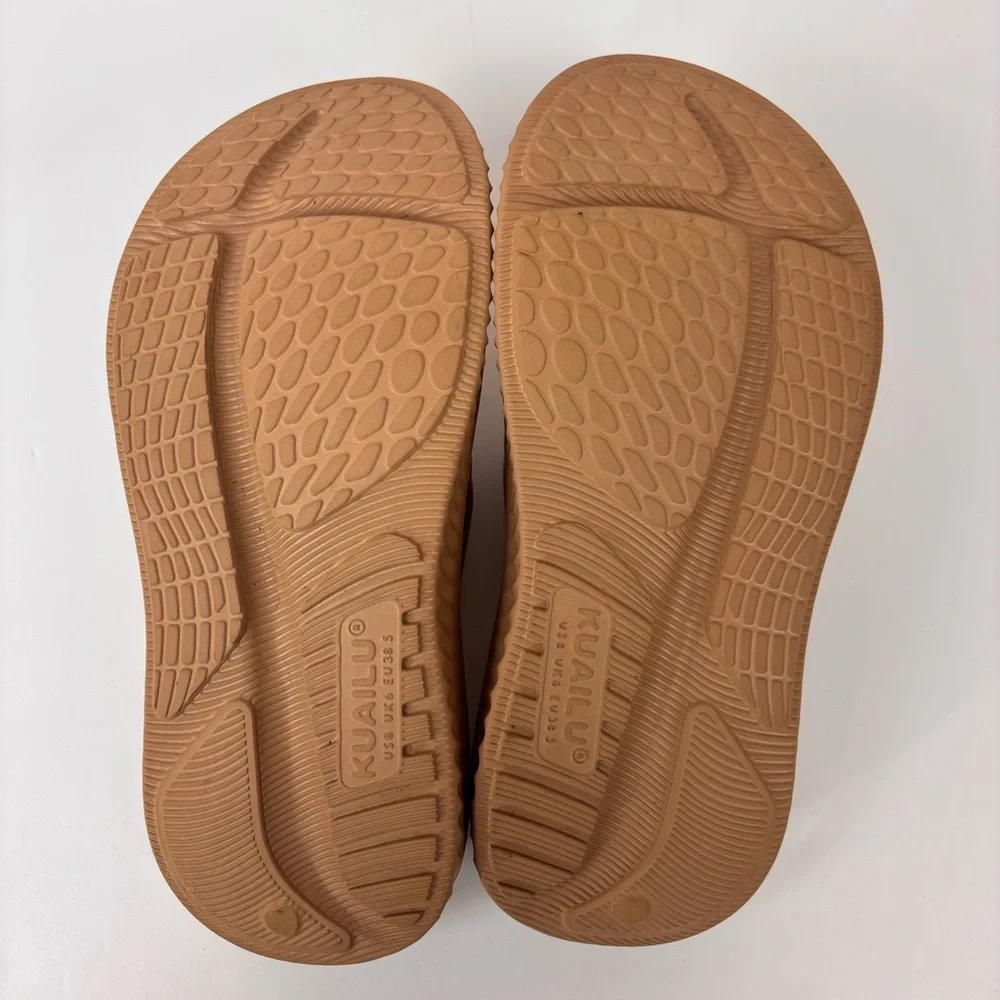 KuaiLu Recovery Slide Sandals Comfort Orthopedic Support Plantar Fasciitis Tan 8 - Picture 12 of 14